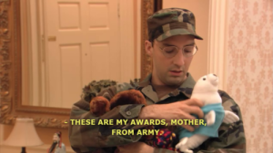 Controlling mother. Son in the army. We've seen this before.
